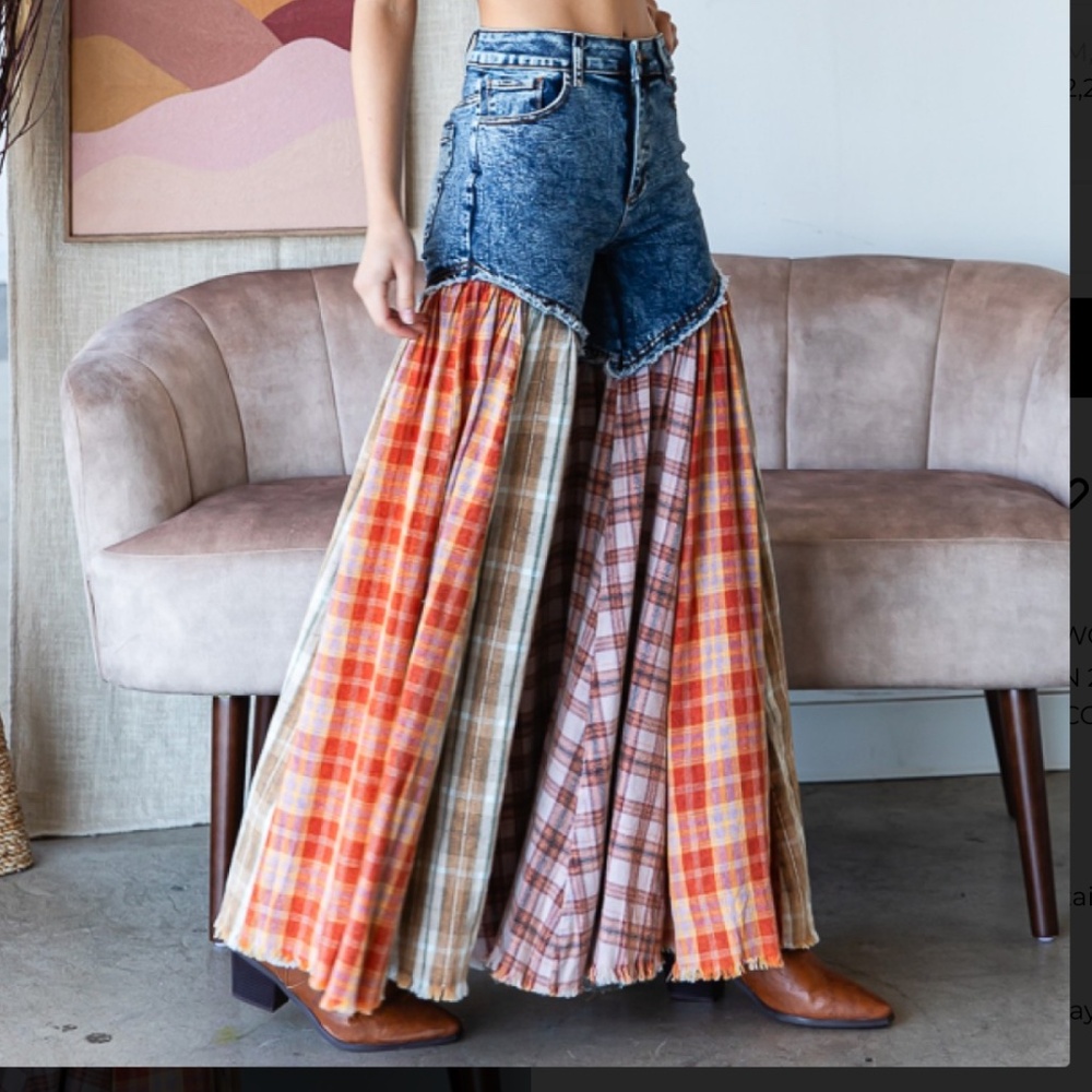 Oli and Hali “ Anchorage “ OLI & HALI Fabric Flare JEAN PANTS SR1 - Picture 6 of 6